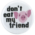 Eet mijn vriend niet op Button van Animal Friends Croatia, Klik om naar de webshop te gaan