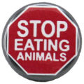 Stop met het eten van dieren button van Animal Friends Croatia, Klik om naar de webshop te gaan