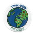 De Think Green Eat Green button van AFC