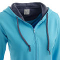 Bamboe damesvest met capuchon - Aqua