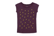 Päälä Raglan T-shirt High Voltage Pattern - Eggplant