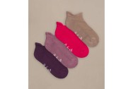 BAM Bamboo Clothing Womens Luxe Trainer Socks Damson – 4 Pack