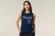 Tank Top Vegan Print - French Navy
