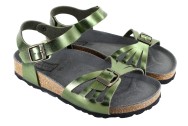Vegetarian Shoes Paros Sandal - Metallic Green