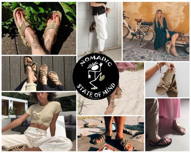De sandalen van Nomadic State of Mind
