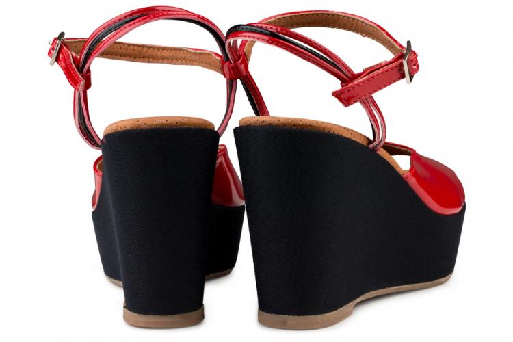 Eco Vegan Shoes Victoria - Wedge - Red