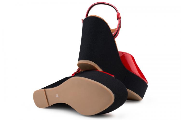 Eco Vegan Shoes Victoria - Wedge - Red