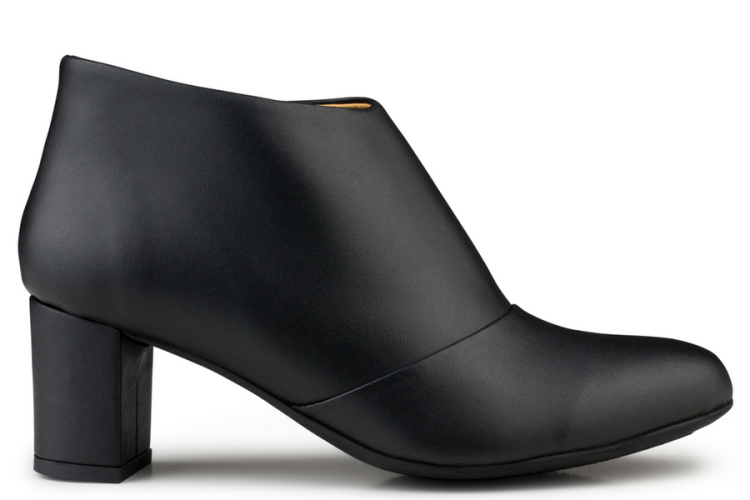 Eco Vegan Shoes Anna Bootee - Black (Wide Fit)