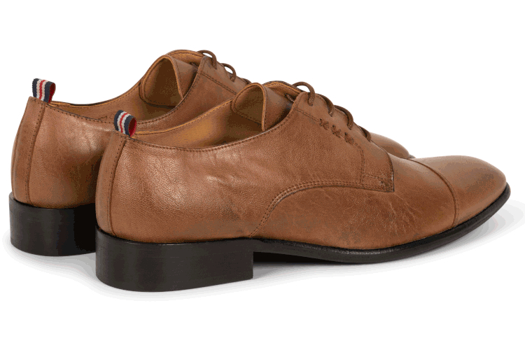 Gentleberg Albert Cap Toe Derby - Cognac