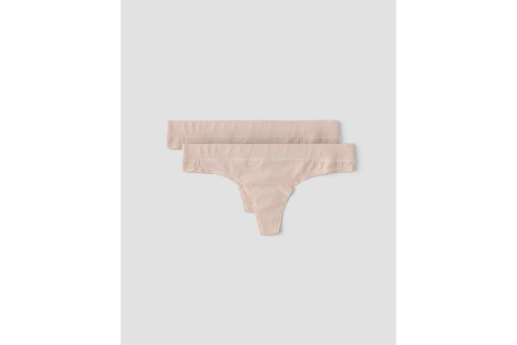 Organic Basics Organic Cotton Thong 2-pack - Rose Nude