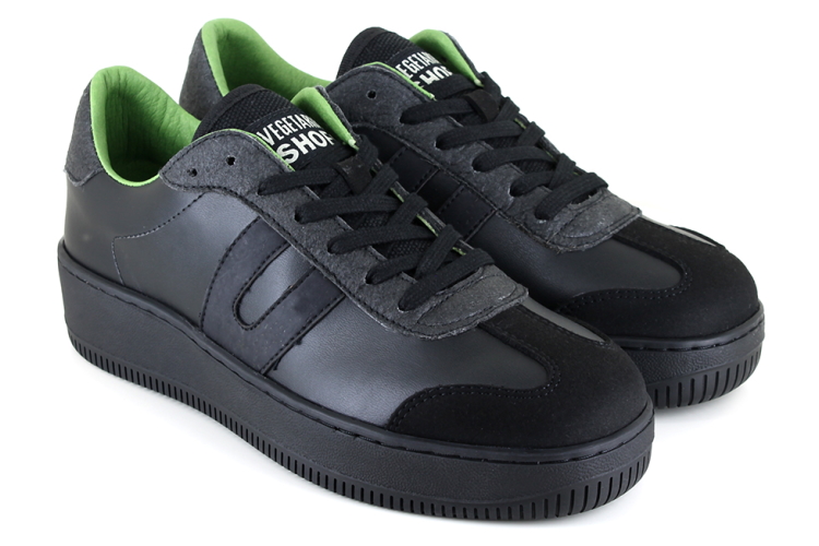 Vegetarian Shoes Cheatah Apple Dream - Black