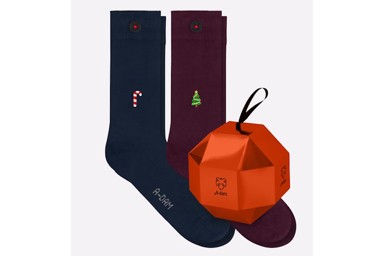 A-dam Sokkenkerstbal Be Merry (2 pack)