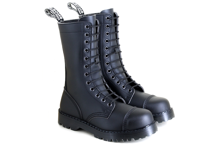 Vegetarian Shoes VST 12 Eyelet Zip Boot - Black