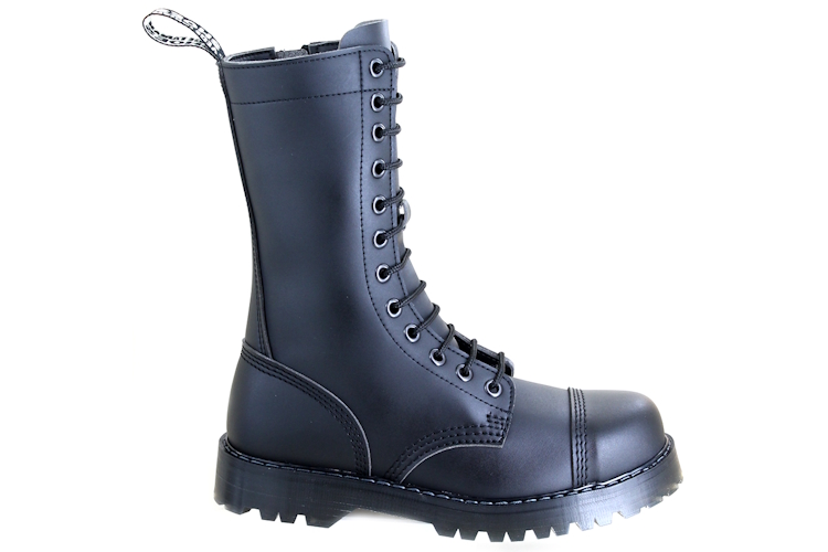 Vegetarian Shoes VST 12 Eyelet Zip Boot - Black