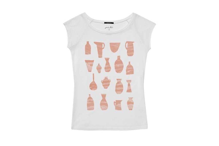 Päälä Raglan T-shirt Pottery - White