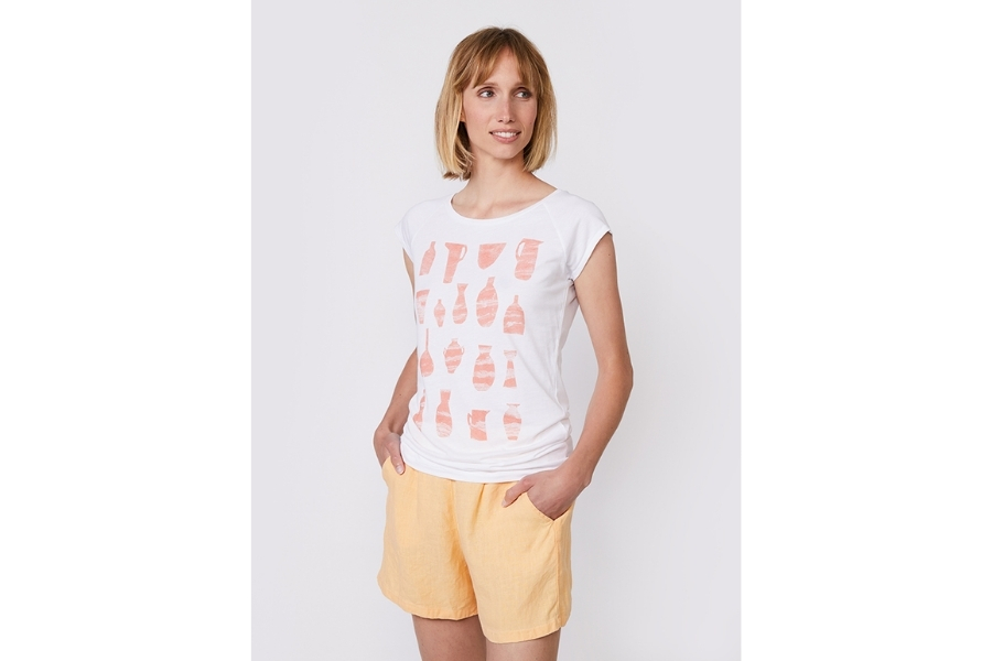 Päälä Raglan T-shirt Pottery - White