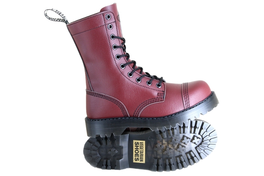 Vegetarian Shoes VST 10 Eyelet Boot - Cherry