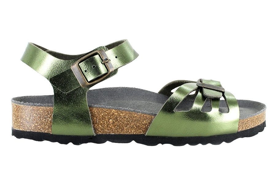 Vegetarian Shoes Paros Sandal - Metallic Green