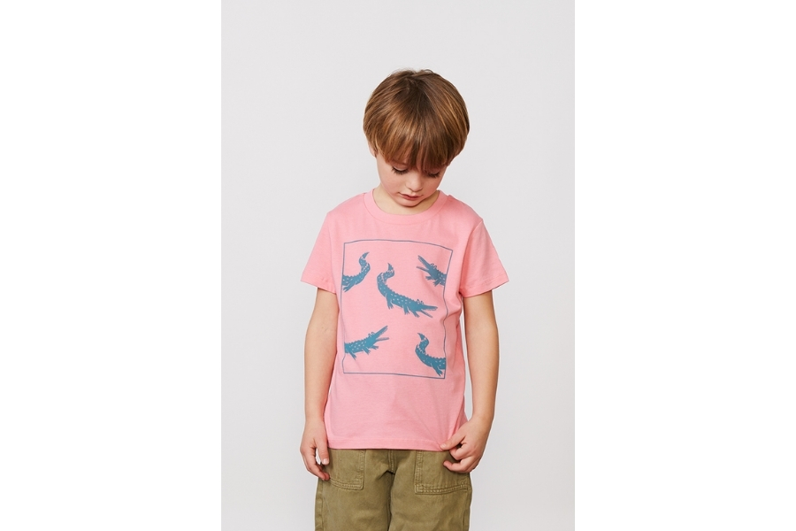 Päälä Kindershirt Crocodiles - Pink Joy