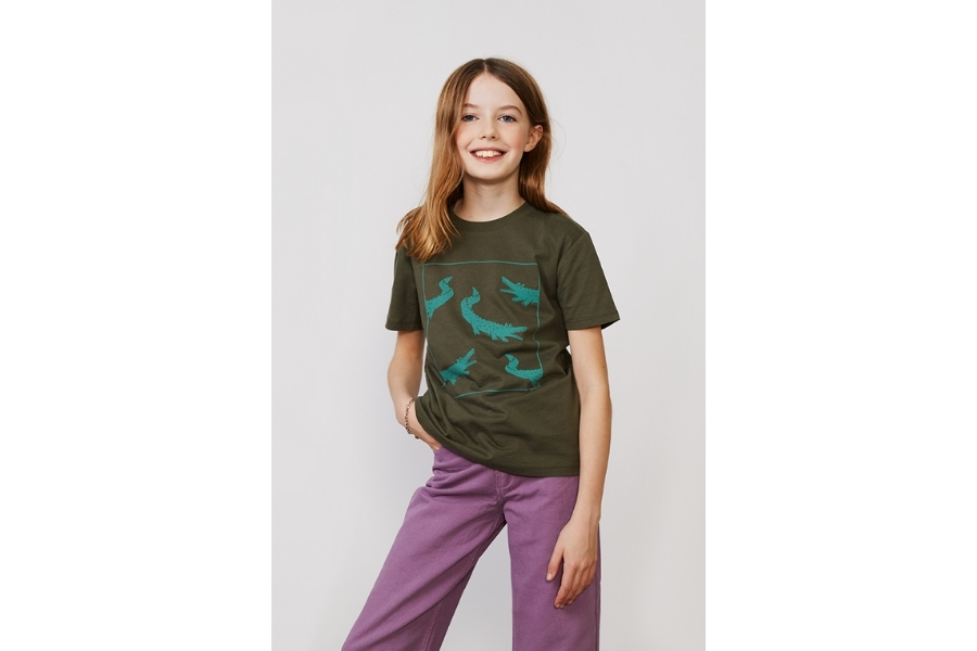 Päälä Kindershirt Crocodiles - Khaki