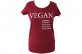 VEGA-LIFE Vegan Print damesshirt - Burgundy