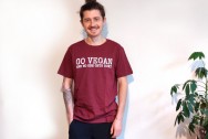 VEGA-LIFE Go Vegan T-shirt - Burgundy