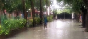 Overstromingen in India spoelen de groententuin weg
