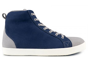 eco vegan shoes high top sneaker blue grey