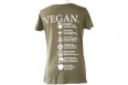 VEGA-LIFE Vegan Print damesshirt - Khaki