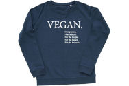 Vegan Print Sweater shirt Navy