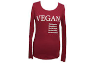 vega-life-longsleeve vegan-print burgundy