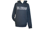 vega-life hoody go vegan dark heather blue