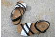 BioWorld Footwear Sandaal Chantal - Black & White