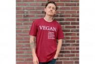 Vegan Print T-shirt - Burgundy