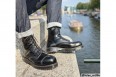Vegetarian Shoes Airseal 10 Eye Boot - Smooth Black