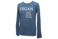 vega-life longsleeve vegan print dark heather blue
