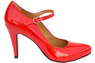 Eco Vegan Shoes - Hellen high heels red