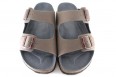 Vegetarian Shoes Two Strap Sandal Fake Suede - Stone