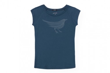 Päälä Raglan Shirt Woosh Trush - Denim Blue