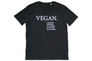 Vegan Print T-Shirt zwart