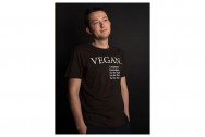 VEGA-LIFE T-shirt - Vegan Print - Chocolate
