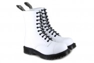 Vegetarian Shoes Airseal 10 Eye Boot - White