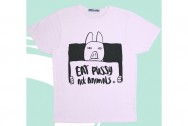 Stephastique T-shirt Eat pussy not animals - Pink