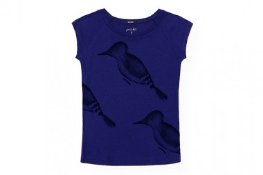Päälä Raglan Shirt Woodpecker - Peacock Blue